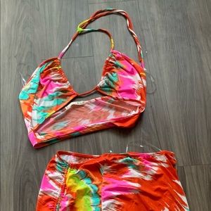 This beautiful slit skirt set has never been worn.